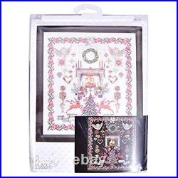 Thea Gouverneur Counted Cross Stitch Kit Christmas Design Aida Black