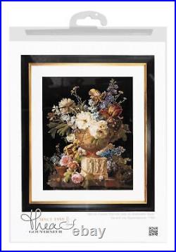 Thea Gouverneur Counted Cross Stitch Kit Flower Still-Life with an Alabas