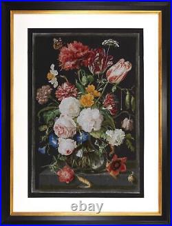 Thea Gouverneur Counted Cross Stitch Kit Still Life with Flowers in a gla