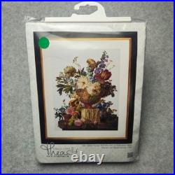 Thea Gouverneur Cross Stitch Kit 580A Flower Still Life Alabaster Vase Sealed