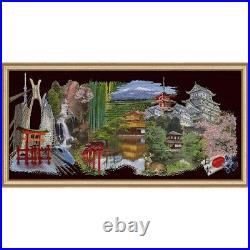 Thea Gouverneur Japan on Black Counted Cross-Stitch Kit