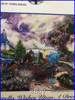 Thomas Kinkade Disney Cinderella Wishes Upon a Dream Cross Stitch Art Kit
