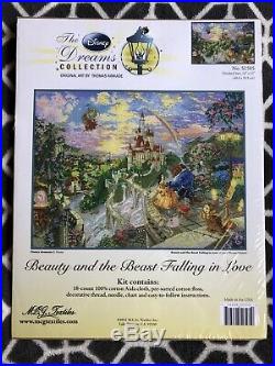 Thomas Kinkade Disney Dreams Beauty and the Beast Cross Stitch Kit 16x12 NIP
