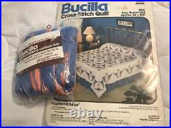 Traditional Tulips Quilt Kit Bucilla to Cross Stitch and Quilt with Floss Kit