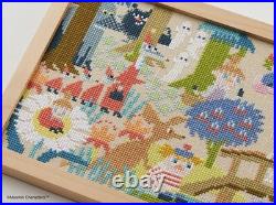 US Tax Paid Moomin Cross Stitch Kit On the Bridge CF9831 No Frame NEW