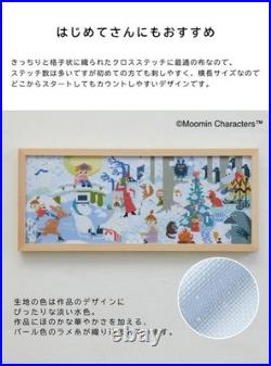 US Tax Paid Moomin Cross Stitch Winter in Moominvalley 16.7x40.6 No Frame Kit