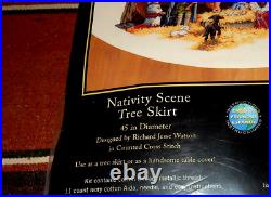 Unopened Gold Collection Cross Stitch Kit, NATIVITY SCENE Tree Skirt Table Cover