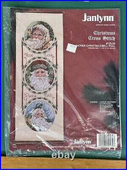 Unopened LOT Vintage DIMENSIONS JANLYNN CANDAMAR Debbie MUMM Stocking Bell Pull