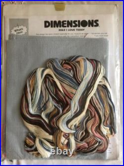 VHTF Dimensions I Love Teddy 3863 Cross stitch kit sealed