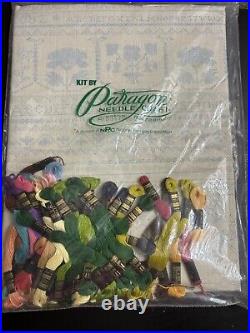 VINTAGE Paragon Williamsburg Sampler Kit The Chase Belgian Linen 28X20 S-7142