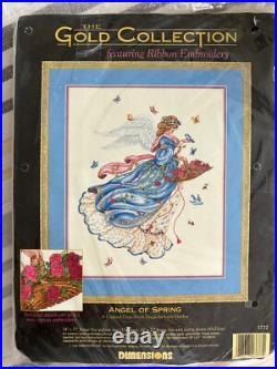 VTG 1994 Dimensions #3777 The Gold Collection Angel of Spring Cross Stitch NIP VTG 1994 Dimensions #3777 The Gold Collection Angel of Spring Cross Stitch NIP