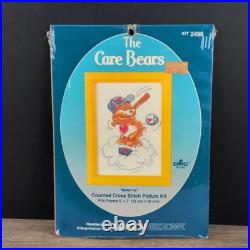 VTG Care Bears Paragon Cross Stitch Kits 2494-2499 COMPLETE SET OF 6 NOS