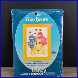 VTG Care Bears Paragon Cross Stitch Kits 2494-2499 COMPLETE SET OF 6 NOS