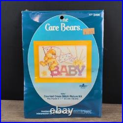 VTG Care Bears Paragon Cross Stitch Kits 2494-2499 COMPLETE SET OF 6 NOS