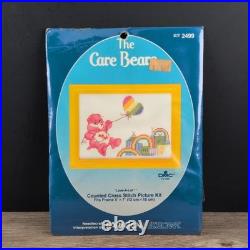 VTG Care Bears Paragon Cross Stitch Kits 2494-2499 COMPLETE SET OF 6 NOS
