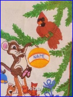 VTG DIMENSIONS Crewel Stitch CHRISTMAS STOCKING Kit- ANIMALS TRIMMING TREE 8022 VTG DIMENSIONS Crewel Stitch CHRISTMAS STOCKING Kit- ANIMALS TRIMMING TREE 8022