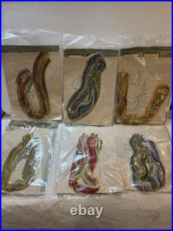 VTG Elsa Williams Crewel Embroidery Lot Of 6 Series Of Fruit Kits NRFP