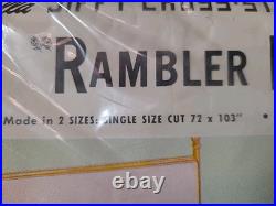 VTG NIP Bucilla Jiffy RAMBLER ROSE Cross-Stitch Embroidery Quilt Top Kit 8025