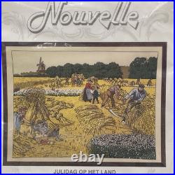 VTG Nouvelle Cross stich Kit #12105 July Day In The Countryside Complete NEW