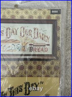VTG Paragon CrossStitch Kit 0555 GIVE US THIS DAY OUR DAILY BREAD USA NEW NOS