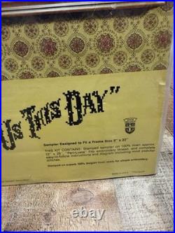 VTG Paragon Needlecraft Cross Stitch Kit 0555 GIVE US THIS DAY OUR DAILY BREAD