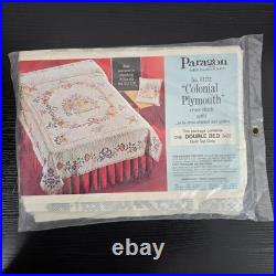VTG Paragon No. 01172 Colonial Plymouth Cross Stitch Quilt Top Kit Double Bed