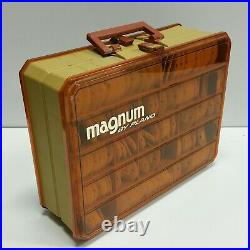 VTG Plano Magnum Double Sided Case Filled with Cross-Stitch Floss DMC & Others
