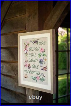 Vervaco Counted Cross Stitch Kit 13.2X16-Garden Alphabet on Aida (14 Count)