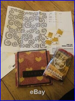 Very Rare EHRMAN Tapestry Cushion Kit Swirly Hearts Discontinued Valentine