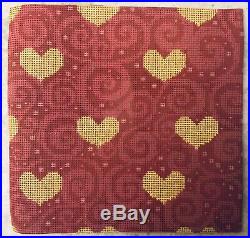 Very Rare EHRMAN Tapestry Cushion Kit Swirly Hearts Discontinued Valentine