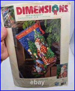 Vgt Dimensions Merry Moment Santa Needlepoint Stocking Kit 9126 Christmas