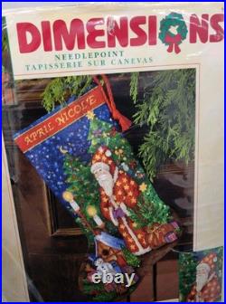 Vgt Dimensions Merry Moment Santa Needlepoint Stocking Kit 9126 Christmas