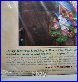 Vgt Dimensions Merry Moment Santa Needlepoint Stocking Kit 9126 Christmas
