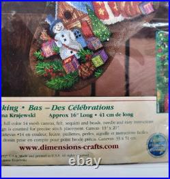Vgt Dimensions Merry Moment Santa Needlepoint Stocking Kit 9126 Christmas