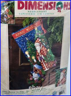 Vgt Dimensions Merry Moment Santa Needlepoint Stocking Kit 9126 Christmas
