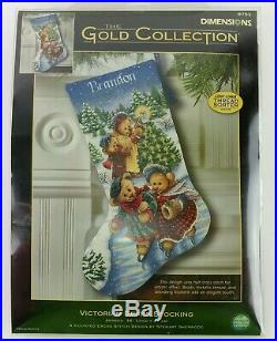 Victorian Bears Stocking Dimensions 8753 Gold Collection Counted Cross Stitch Q9