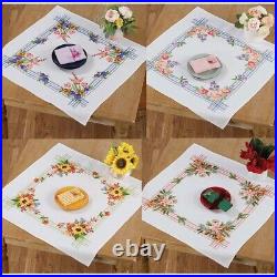 Village LinensT 4 Seasons Table Topper Set Stamped Cross-Stitch Kit