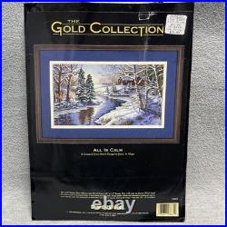 Vint Dimensions ALL IS CALM Gold Collection Cross Stitch Kit NOS James A Meger