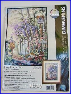 Vintage 2004 Dimensions Sweethearts Gate Counted Cross Stitch Kit 35144 Bergeron