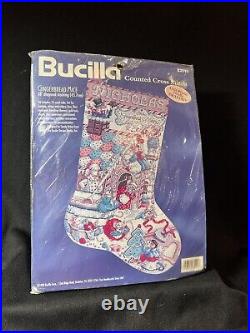 Vintage 90's Bucilla Gingerbread Mice Cross Stitch Kit 83999 Xmas Stocking NEW