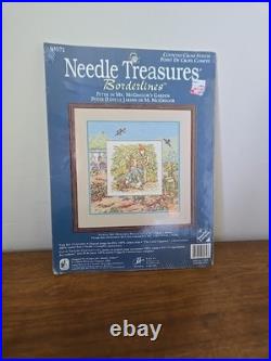 Vintage Beatrix Potter Cross Stitch Kit Peter Rabbit Mr. Mcgregors Garden Rare