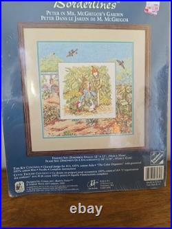Vintage Beatrix Potter Cross Stitch Kit Peter Rabbit Mr. Mcgregors Garden Rare
