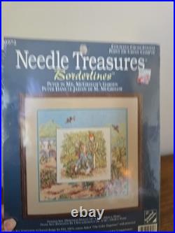 Vintage Beatrix Potter Cross Stitch Kit Peter Rabbit Mr. Mcgregors Garden Rare