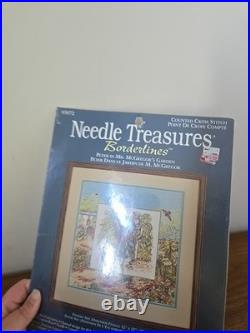 Vintage Beatrix Potter Cross Stitch Kit Peter Rabbit Mr. Mcgregors Garden Rare