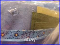 Vintage Bucilla Applique Quilt Kit colonial bouque #8525 Double sz. 81x108 Blues