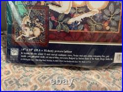 Vintage Bucilla UNICORN Medieval PillowithFrame Baatz Needlepoint Kit 4776