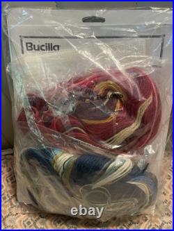 Vintage Bucilla UNICORN Medieval PillowithFrame Baatz Needlepoint Kit 4776