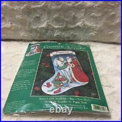 Vintage? Counted Cross Stitch Kit Santa's Gift Stocking # 7959 New Sealed