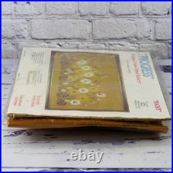 Vintage Crewel Embroidery Kit Daisy Daisies Flowers Floral MCM Mid Century Boho Vintage Crewel Embroidery Kit Daisy Daisies Flowers Floral MCM Mid Century Boho