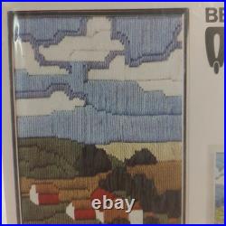 Vintage Crewel Kits 4 Seasons Bernat Quick Stitch Spring Summer Fall Winter